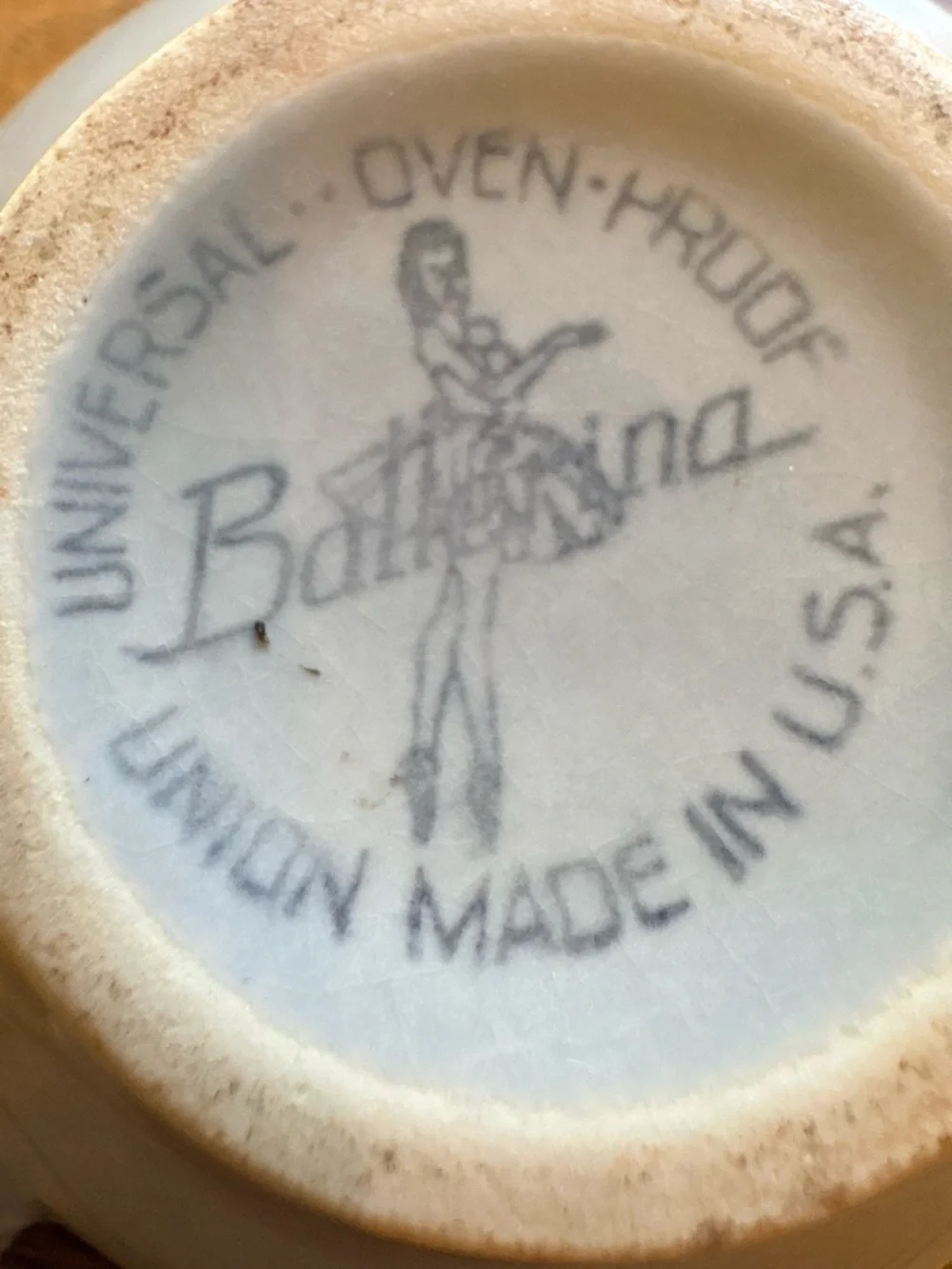 Vintage Dove Gray Ballerina Universal Potteries Creamer with Handle